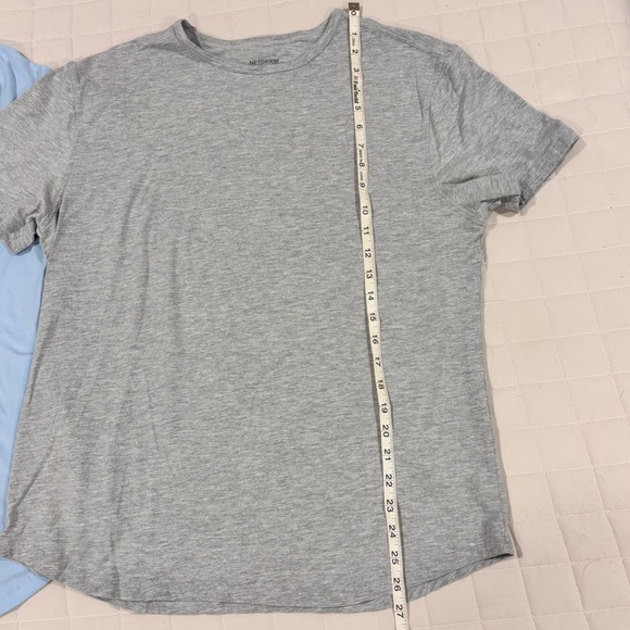 Netdraw Set of 2 Men's Curved Hem Bamboo T-Shirt Light Blue Light Gray Medium - Picture 8 of 11